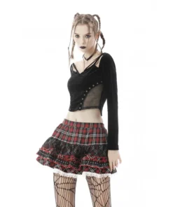 Ladies Dark In Love Exigis Tartan Skirt 22 Ladies Dark In Love Exigis Tartan Skirt