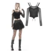 Ladies Dark In Love Carina Fishnet Top