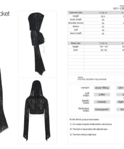 Punk Rave Willow Hooded Bolero 22 Punk Rave Willow Hooded Bolero