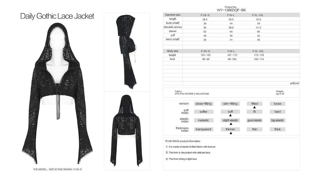 Punk Rave Willow Hooded Bolero 10 Punk Rave Willow Hooded Bolero