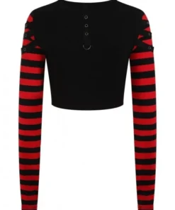 Banned Apparel Ladies Banned Lycoris Top - Black & Red