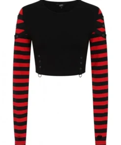 Banned Apparel Ladies Banned Lycoris Top - Black & Red