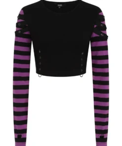 Banned Apparel Ladies Banned Lycoris Top - Black & Purple