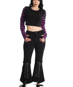 Banned Apparel Ladies Banned Lycoris Top - Black & Purple