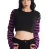 Banned Apparel Ladies Banned Lycoris Top - Black & Purple