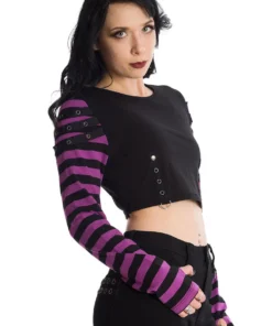 Banned Apparel Ladies Banned Lycoris Top - Black & Purple