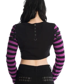 Banned Apparel Ladies Banned Lycoris Top - Black & Purple