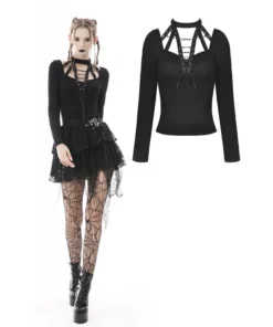 Dark In Love Lottie Long Sleeve Top Ladies