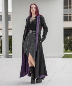 Necessary Evil Purple Lined Selene Coat