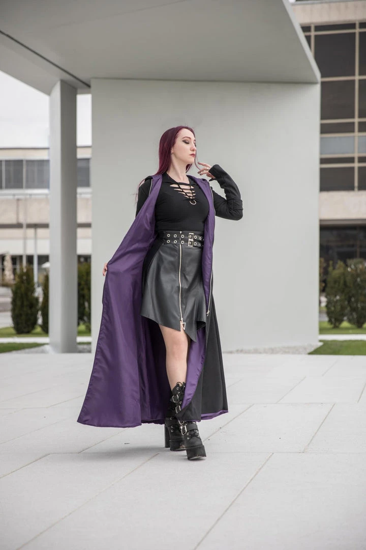 Necessary Evil Purple Lined Selene Coat 26 Necessary Evil Purple Lined Selene Coat