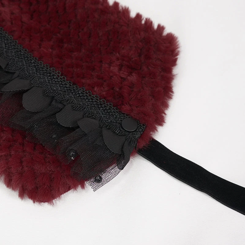 Accessories Devil Fashion Alvar Scarf Black & Burgundy 11 Accessories Devil Fashion Alvar Scarf Black & Burgundy