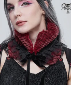 Accessories Devil Fashion Alvar Scarf Black & Burgundy 13 Accessories Devil Fashion Alvar Scarf Black & Burgundy