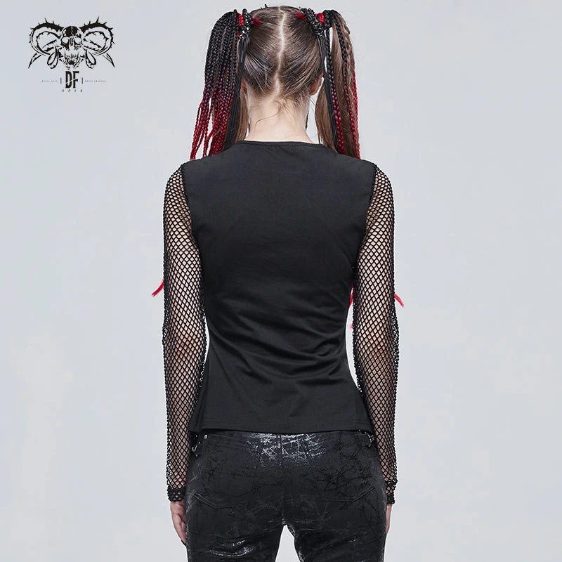 Ladies Devil Fashion Athena Long Sleeve Fishnet Top 7 Ladies Devil Fashion Athena Long Sleeve Fishnet Top
