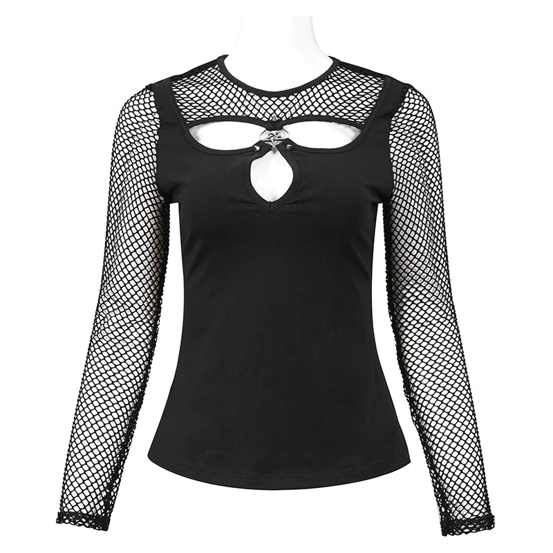 Ladies Devil Fashion Athena Long Sleeve Fishnet Top 11 Ladies Devil Fashion Athena Long Sleeve Fishnet Top