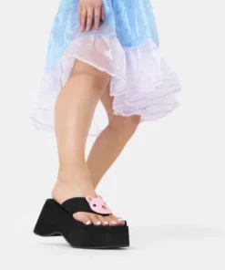 Koi Footwear New Arrivals Koi No Cuddles Bear Flatform Thong Sandles