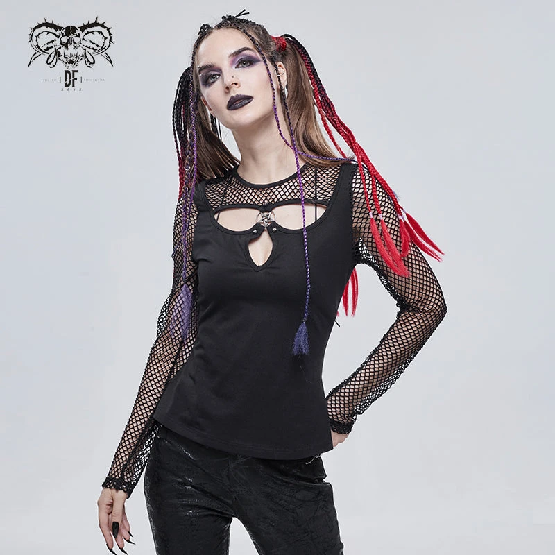 Ladies Devil Fashion Athena Long Sleeve Fishnet Top 5 Ladies Devil Fashion Athena Long Sleeve Fishnet Top