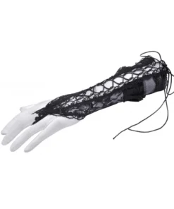 Dark In Love Seductress Lace Up Gloves Accessories