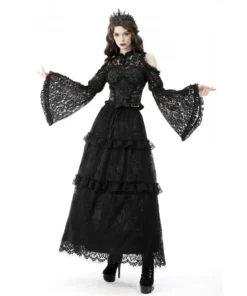 Ladies Dark In Love Esmeralda Lace Cape 18 Ladies Dark In Love Esmeralda Lace Cape