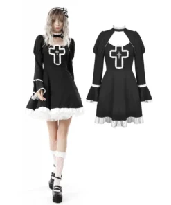 Ladies Dark In Love Crucifix Dress