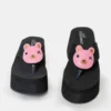 Koi Footwear New Arrivals Koi No Cuddles Bear Flatform Thong Sandles