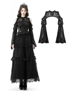 Ladies Dark In Love Esmeralda Lace Cape
