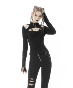 Dark In Love Alice Cold Shoulder Top Ladies 30 Dark In Love Alice Cold Shoulder Top Ladies