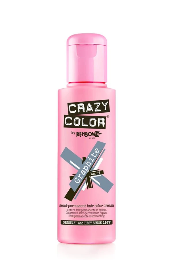 Crazy Colour Semi Permanent Hair Dye - Graphite 4 Crazy Colour Semi Permanent Hair Dye - Graphite