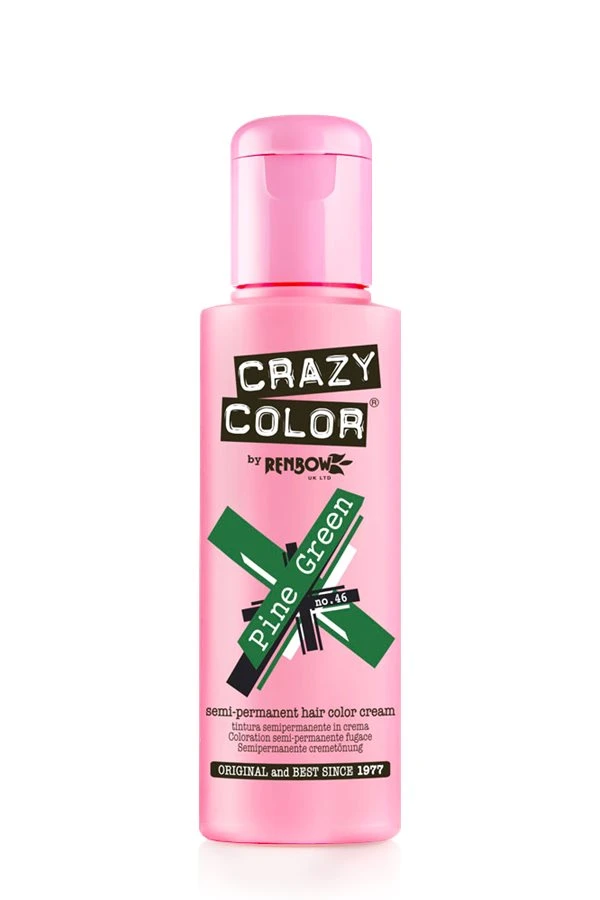 Crazy Colour Semi Permanent Hair Dye - Pine Green 4 Crazy Colour Semi Permanent Hair Dye - Pine Green