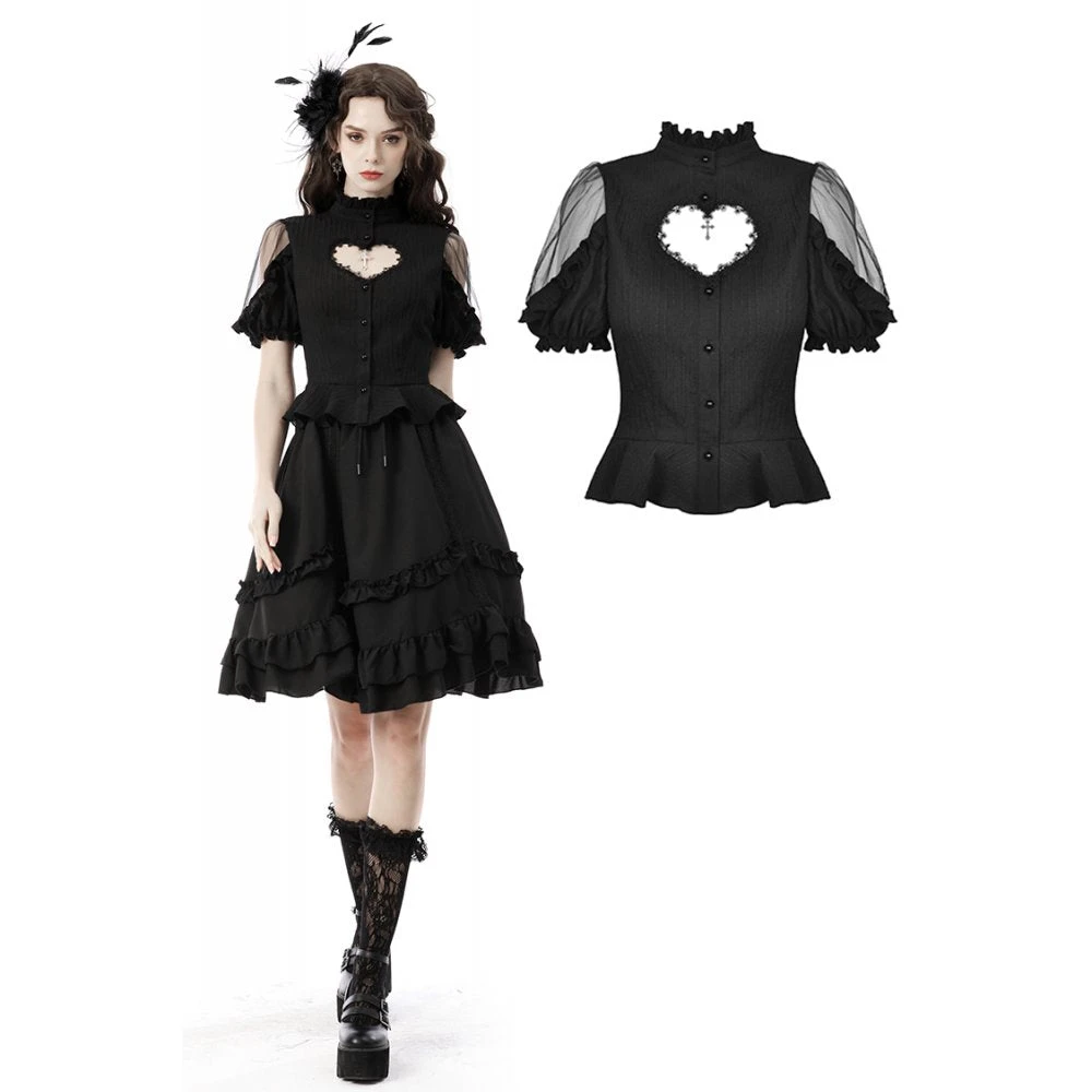 Dark In Love Lovers Heart Blouse 3 Dark In Love Lovers Heart Blouse