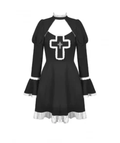 Ladies Dark In Love Crucifix Dress
