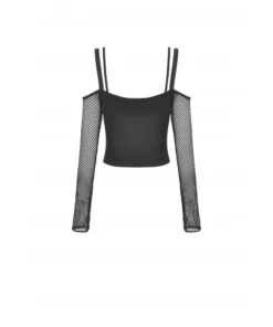 Ladies Dark In Love Carina Fishnet Top