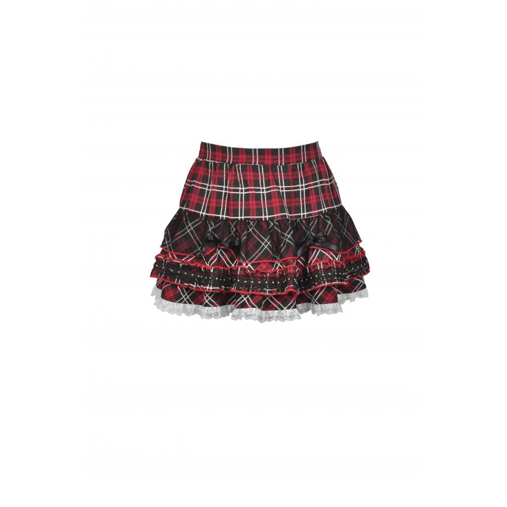 Ladies Dark In Love Exigis Tartan Skirt 4 Ladies Dark In Love Exigis Tartan Skirt