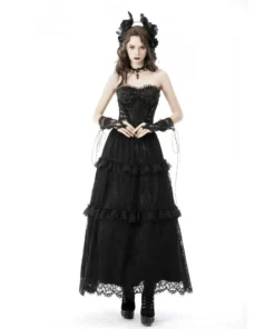 Dark In Love Seductress Lace Up Gloves Accessories