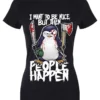 Grindstore Psycho Penguin I Want To Be Nice T-Shirt Ladies 2 Grindstore Psycho Penguin I Want To Be Nice T-Shirt Ladies