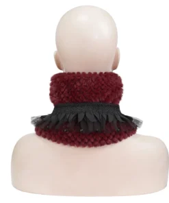 Accessories Devil Fashion Alvar Scarf Black & Burgundy 18 Accessories Devil Fashion Alvar Scarf Black & Burgundy