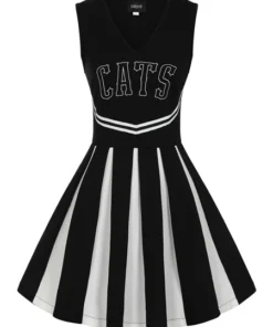 Collectif Team Cats Cheerleader Skater Dress