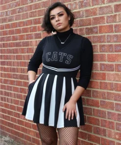 Collectif Team Cats Cheerleader Skater Dress