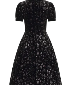 Ladies Collectif Peta Spooky Velvet Swing Dress 13 Ladies Collectif Peta Spooky Velvet Swing Dress