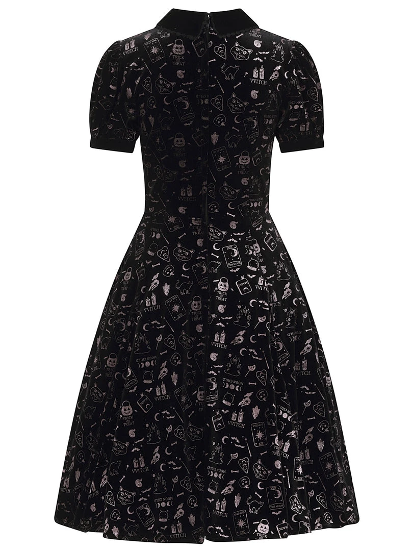 Ladies Collectif Peta Spooky Velvet Swing Dress 7 Ladies Collectif Peta Spooky Velvet Swing Dress