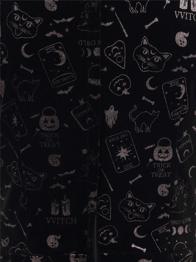 Ladies Collectif Peta Spooky Velvet Swing Dress 9 Ladies Collectif Peta Spooky Velvet Swing Dress