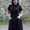 Ladies Collectif Peta Spooky Velvet Swing Dress