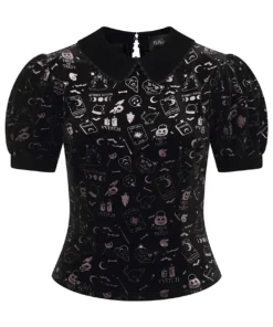 Collectif Peta Spooky Velvet Top