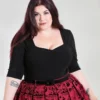 Ladies Hell Bunny Plus Size Philippa Top 1 Ladies Hell Bunny Plus Size Philippa Top