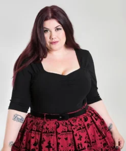 Ladies Hell Bunny Plus Size Philippa Top