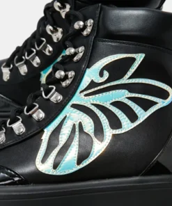 Koi Footwear Koi Tooth Fairy's Intent Blue Platform Boots New Arrivals