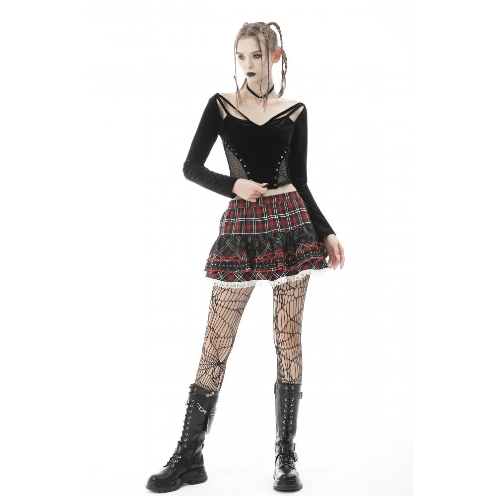 Ladies Dark In Love Exigis Tartan Skirt 8 Ladies Dark In Love Exigis Tartan Skirt