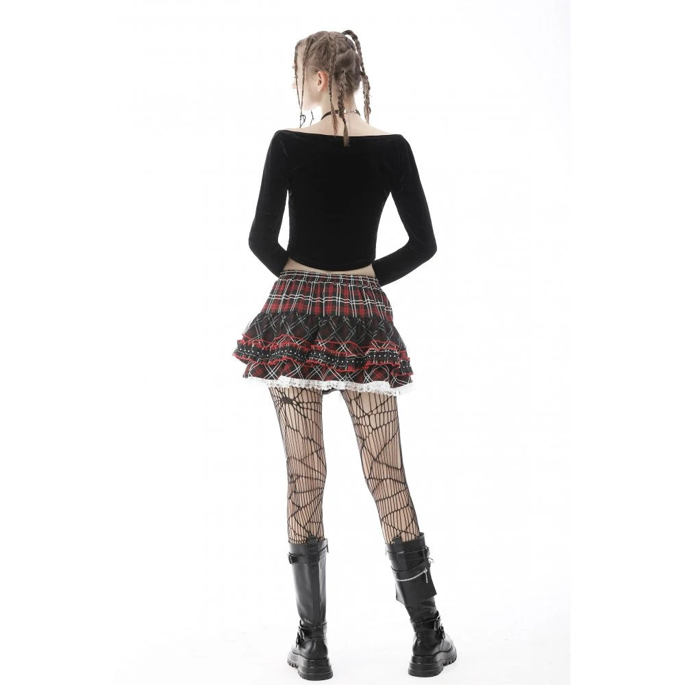 Ladies Dark In Love Exigis Tartan Skirt 11 Ladies Dark In Love Exigis Tartan Skirt