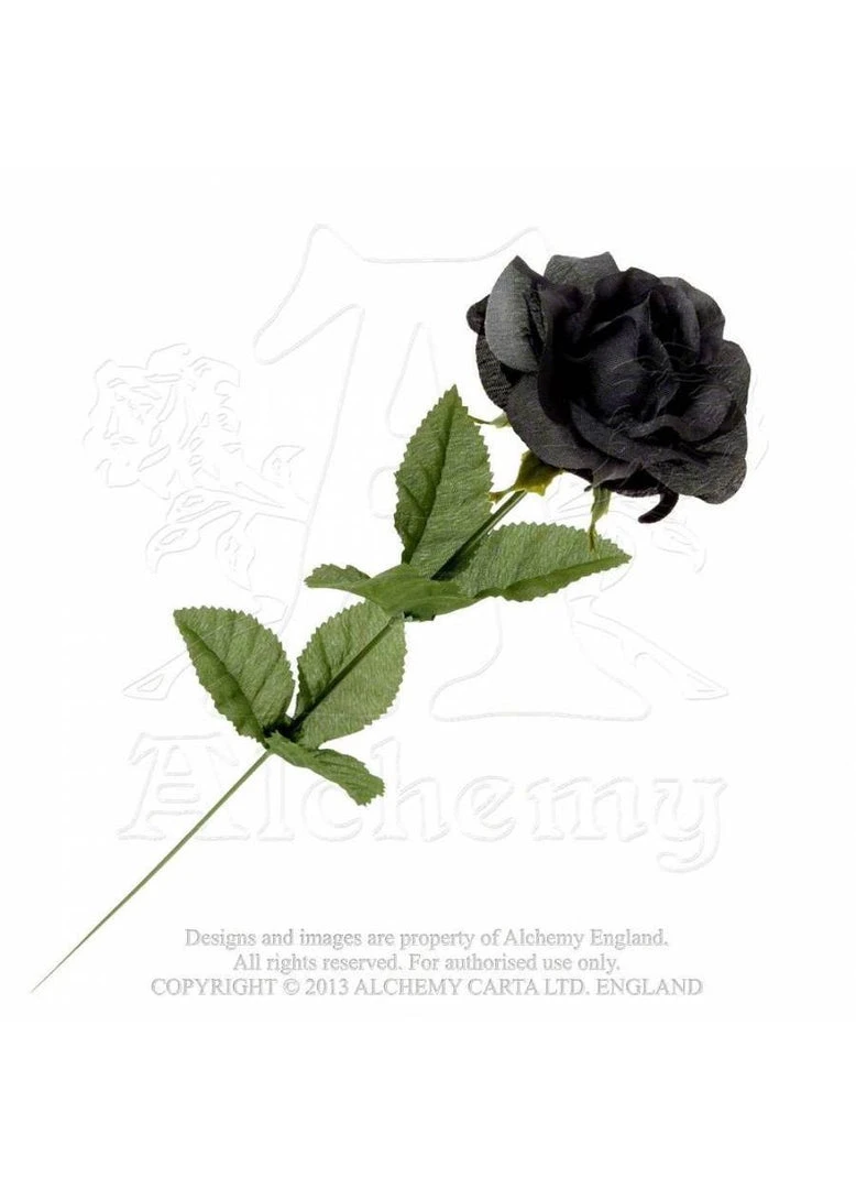 Kate's Clothing Ladies Alchemy Gothic Imitation Black Rose 3 Kate's Clothing Ladies Alchemy Gothic Imitation Black Rose
