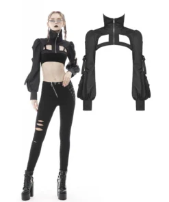 Ladies Dark In Love Rebellious Cut Out Cape