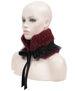 Accessories Devil Fashion Alvar Scarf Black & Burgundy 17 Accessories Devil Fashion Alvar Scarf Black & Burgundy